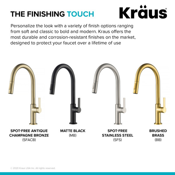 Kraus KPF-2820 Oletto™ Single Handle Pull-Down Kitchen Faucet