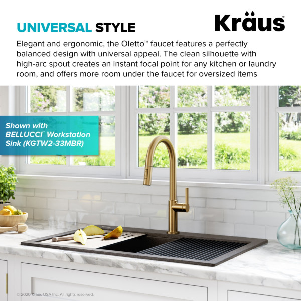 Kraus KPF-2820 Oletto™ Single Handle Pull-Down Kitchen Faucet