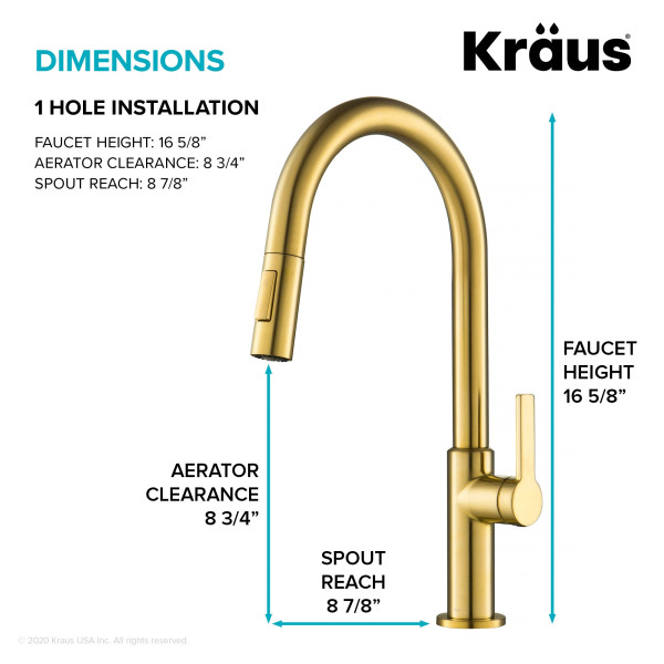 Kraus KPF-2820 Oletto™ Single Handle Pull-Down Kitchen Faucet