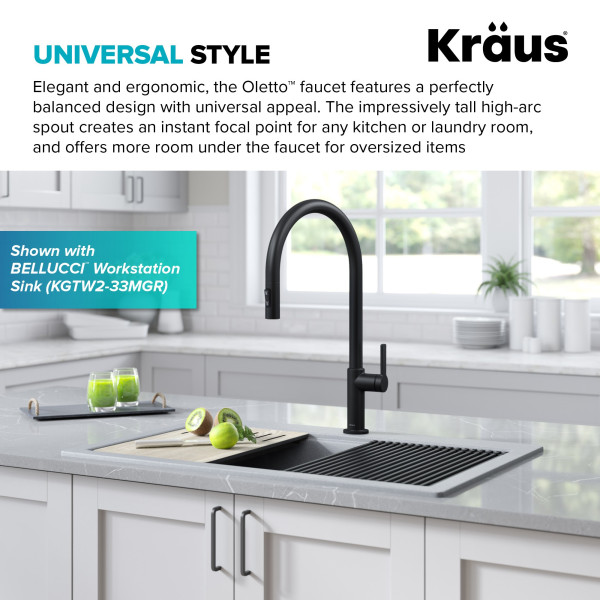 Kraus KPF-2821Oletto™ High-Arc Single Handle Pull-Down Kitchen Faucet
