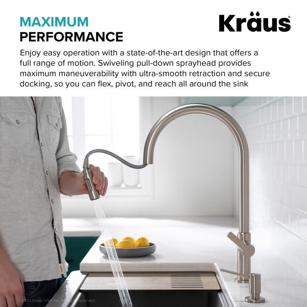 Kraus KPF-2821Oletto™ High-Arc Single Handle Pull-Down Kitchen Faucet