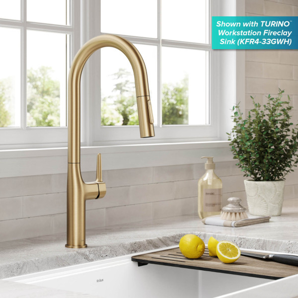 Kraus KPF-3101 Oletto™ Tall Modern Pull-Down Single Handle Kitchen Faucet