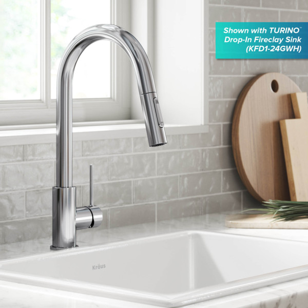 Kraus KPF-3101 Oletto™ Tall Modern Pull-Down Single Handle Kitchen Faucet