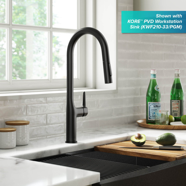 Kraus KPF-3101 Oletto™ Tall Modern Pull-Down Single Handle Kitchen Faucet