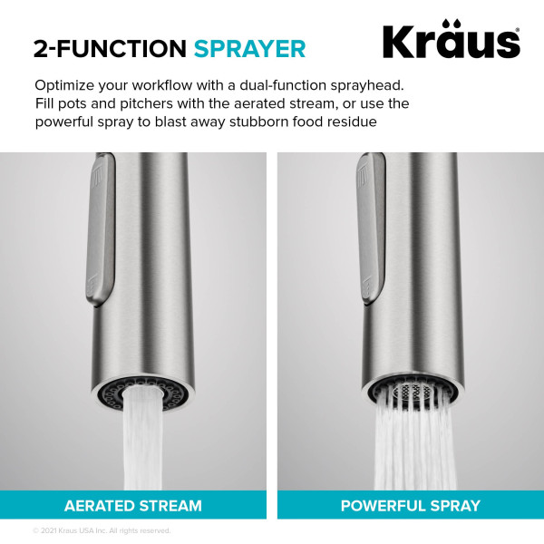 Kraus KPF-3101 Oletto™ Tall Modern Pull-Down Single Handle Kitchen Faucet