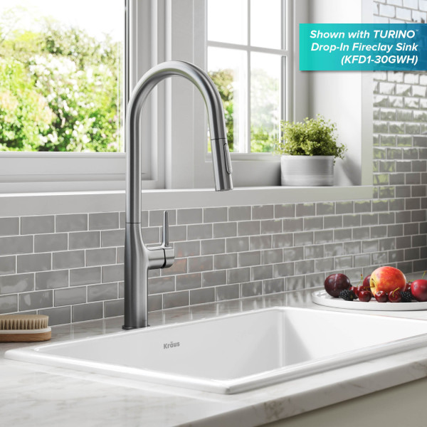Kraus KPF-3101 Oletto™ Tall Modern Pull-Down Single Handle Kitchen Faucet