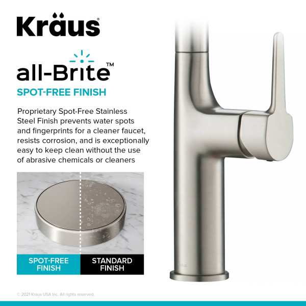 Kraus KPF-3101 Oletto™ Tall Modern Pull-Down Single Handle Kitchen Faucet