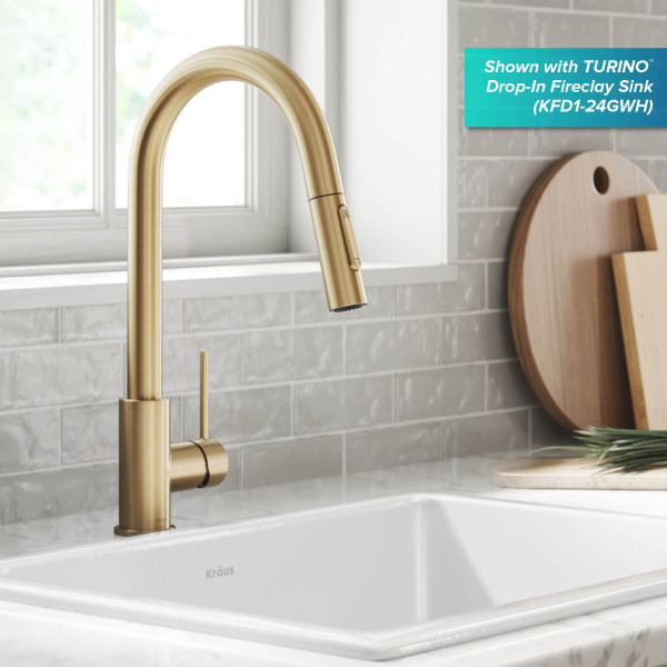Kraus KPF-3104 Oletto™ Contemporary Pull-Down Single Handle Kitchen Faucet