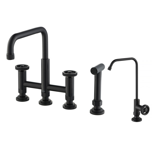 Kraus KPF-3125-FF-101 Bridge Kitchen Faucet and Water Filter Faucet Combo