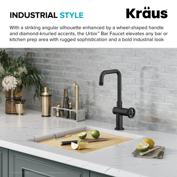 Kraus KPF-3127 Urbix™ Industrial Single Handle Kitchen Bar Faucet