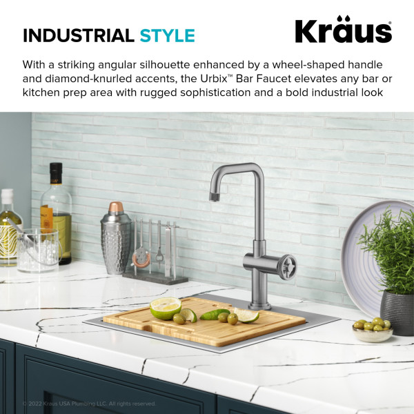 Kraus KPF-3127 Urbix™ Industrial Single Handle Kitchen Bar Faucet