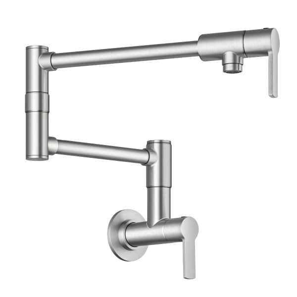 KRAUS KPF-5001SFS Wall Mount Pot Filler Kitchen Faucet w/ Arm in Stainless Steel