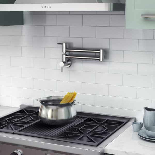 KIBI KPF601CH Circular Pot Filler In Chrome