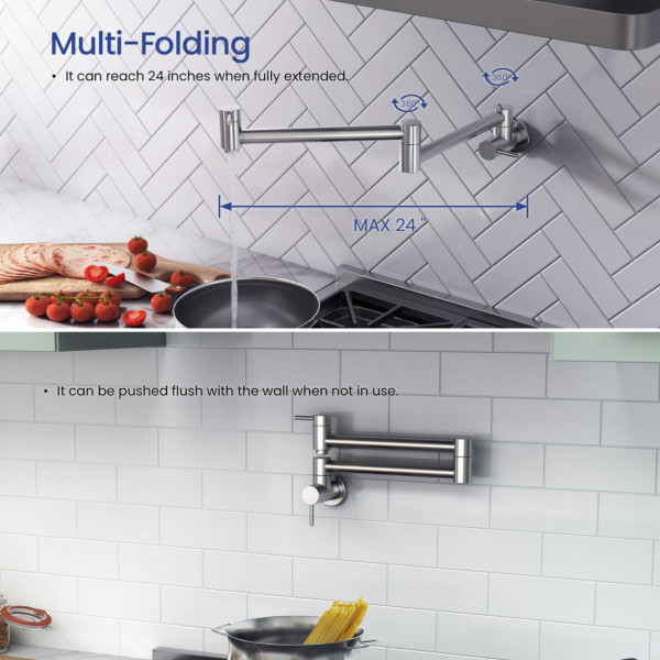 KIBI KPF601CH Circular Pot Filler In Chrome