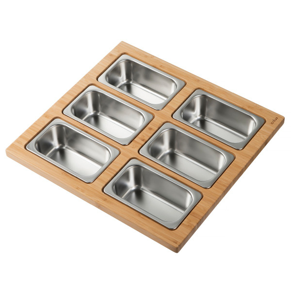 KRAUS KSC-1004BB Workstation Kitchen Sink Serving Board Set w/ Stainless Steel Bowl