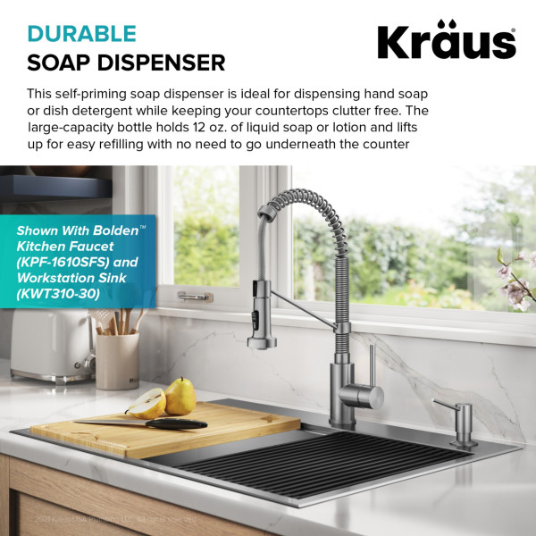 KRAUS KSD-41SFS KRAUS Kitchen Soap & Lotion Dispenser Spot Free Stainless Steel