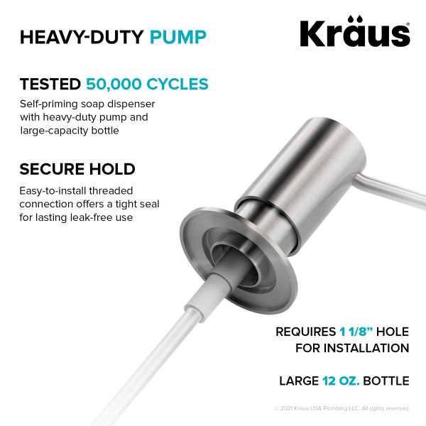 KRAUS KSD-41SFS KRAUS Kitchen Soap & Lotion Dispenser Spot Free Stainless Steel