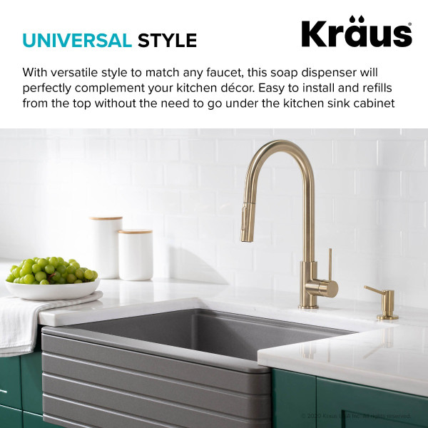 KRAUS KSD-43BG Kitchen Soap and Lotion Dispenser in Brushed Gold