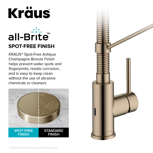 KRAUS KSF-1610SFACB Pull-Down Single Handle Kitchen Faucet 