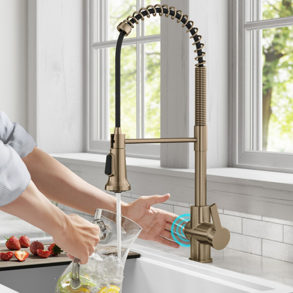 KRAUS KSF-1691 Britt Touchless Sensor Commercial Pull-Down Single Handle Kitchen