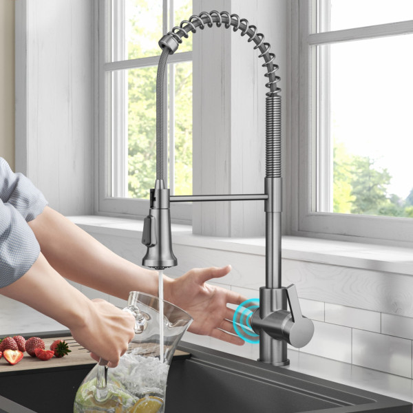 KRAUS KSF-1691 Britt Touchless Sensor Commercial Pull-Down Single Handle Kitchen