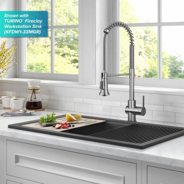 KRAUS KSF-1691 Britt Touchless Sensor Commercial Pull-Down Single Handle Kitchen