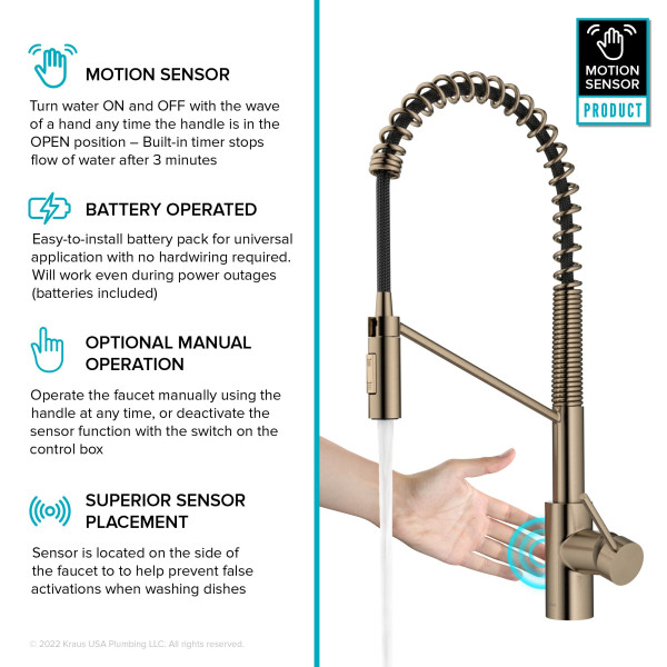 KRAUS KSF-2631 Commercial Pull-Down Single Handle Kitchen Faucet with QuickDock