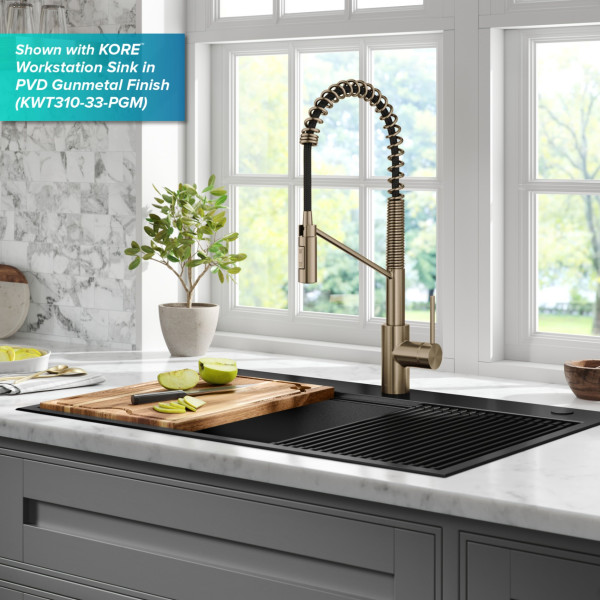 KRAUS KSF-2631 Commercial Pull-Down Single Handle Kitchen Faucet with QuickDock