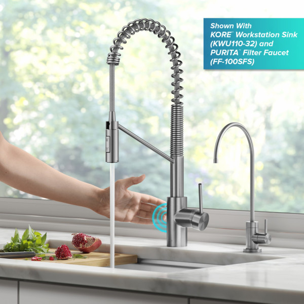 KRAUS KSF-2631 Commercial Pull-Down Single Handle Kitchen Faucet with QuickDock