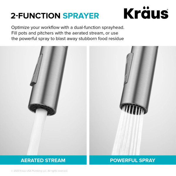 KRAUS KSF-3122MB Touchless Sensor Kitchen Faucet with Sprayhead in Matte Black
