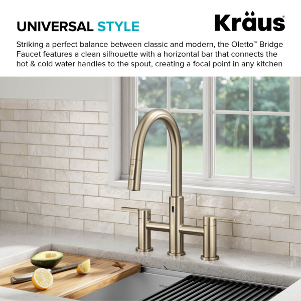 KRAUS KSF-3122SFACB Touchless Sensor Faucet with Sprayhead in Antique Bronze