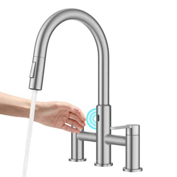 KRAUS KSF-3122SFS Touchless Sensor Faucet with Sprayhead in Stainless Steel