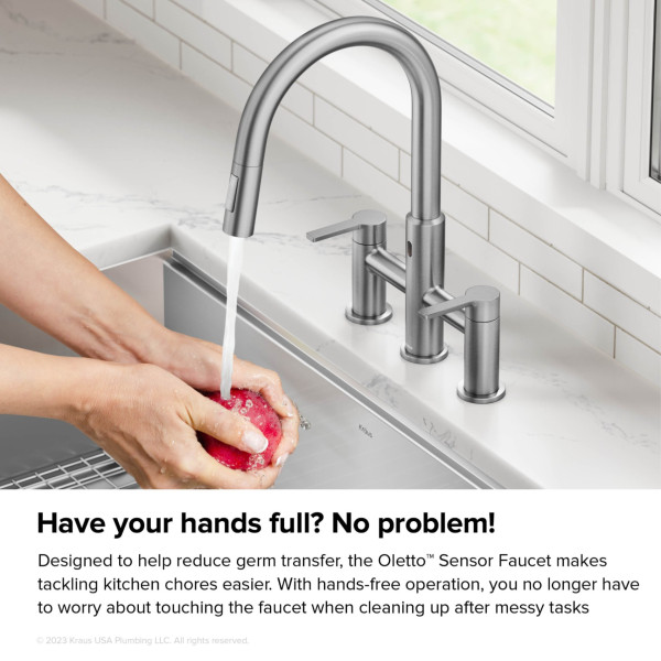 KRAUS KSF-3122SFS Touchless Sensor Faucet with Sprayhead in Stainless Steel