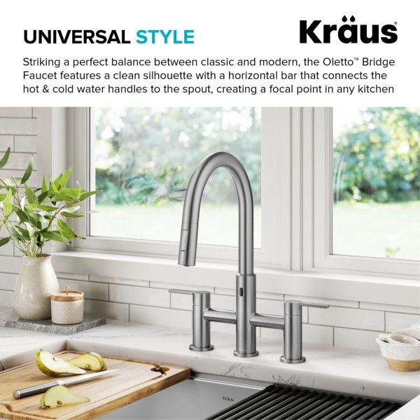 KRAUS KSF-3122SFS Touchless Sensor Faucet with Sprayhead in Stainless Steel