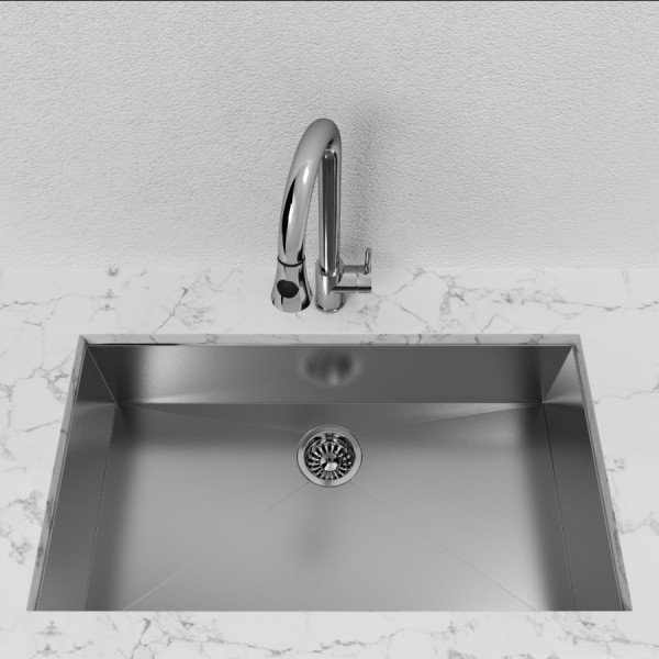 Cantrio Koncepts KSS-3218-0 Undermount Kitchen Sink made of Stainless Steel