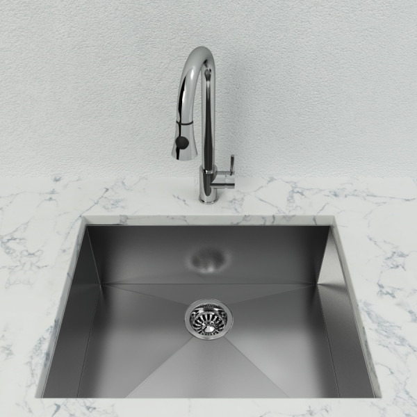 Cantrio Koncepts KSS-2318-0 One Bowl Undermount Stainless steel Kitchen Sink