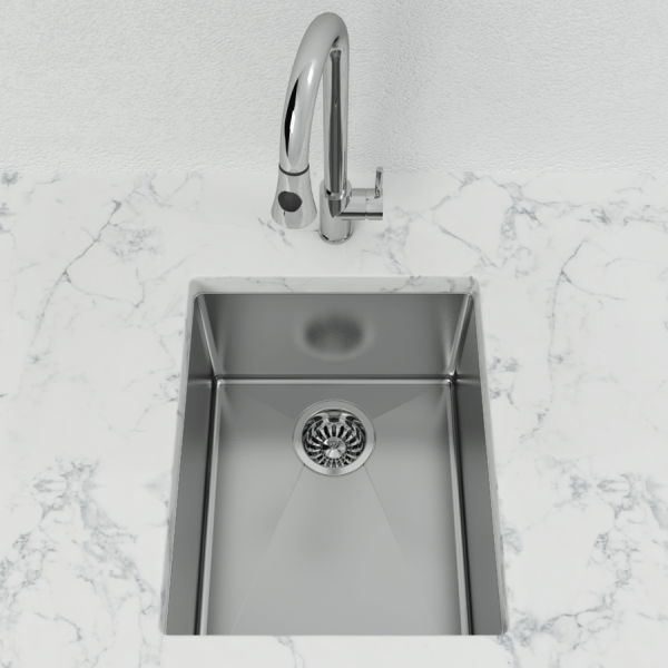 Cantrio Koncepts KSS-1315-1 Stainless Steel Single Basin Undermount Kitchen Sink