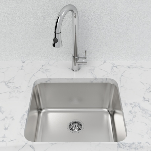 Cantrio Koncepts KSS-2018 304 Kitchen Steel Series Single Bowl Kitchen Sink