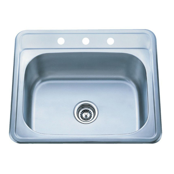 Kraus KTM25 25 inch Topmount Single Bowl Stainless Steel Kitchen Sink
