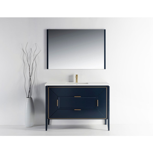 Kubebath KV8848 Vetro 48 Inch Vanity With Quartz Counter Top
