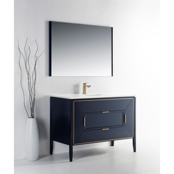 Kubebath KV8848 Vetro 48 Inch Vanity With Quartz Counter Top
