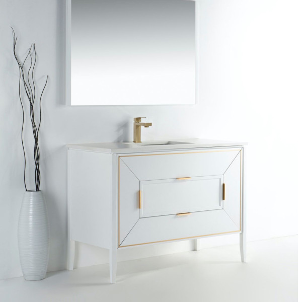 Kubebath KV8848 Vetro 48 Inch Vanity With Quartz Counter Top