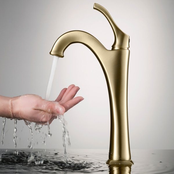Kraus KVF-1200 Arlo™ Single Handle Vessel Faucet with Pop Up Drain