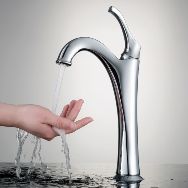 Kraus KVF-1200 Arlo™ Single Handle Vessel Faucet with Pop Up Drain