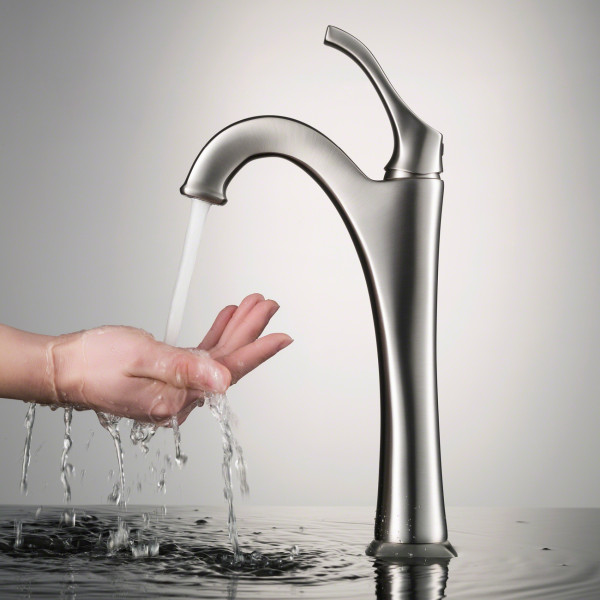 Kraus KVF-1200 Arlo™ Single Handle Vessel Faucet with Pop Up Drain