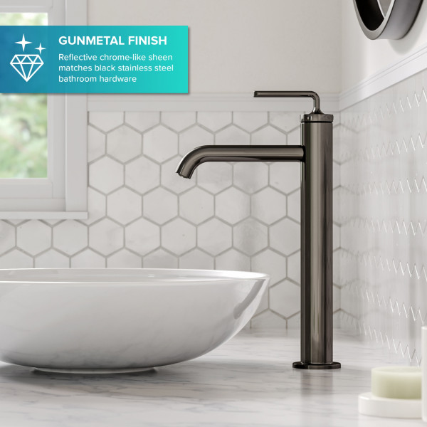 Kraus KVF-1220 Ramus™ Single Handle Vessel Faucet with Pop-Up Drain