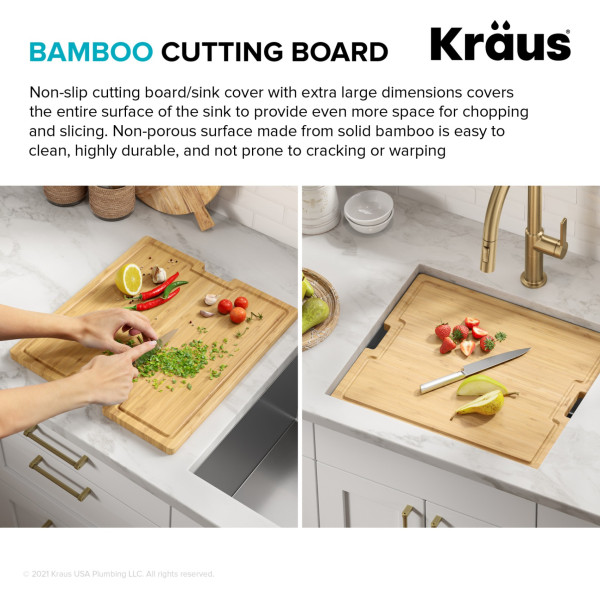 Kraus KWU111-21 Kore™ 21” Undermount Stainless Steel Single Bowl Kitchen Sink 