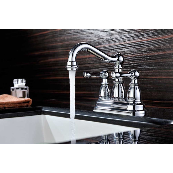 ANZZI L-AZ033 Edge Centerset Mid-Arc Bathroom Faucet In Polished Chrome