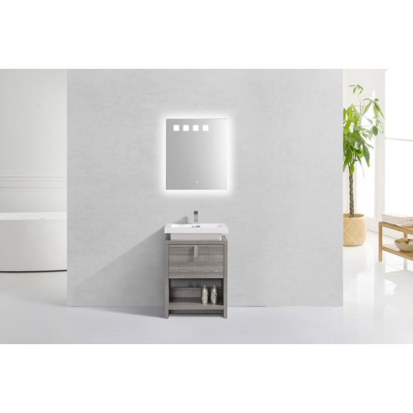KubeBath L600 Levi 24 Inch Modern Bathroom Vanity w/ Cubby Hole