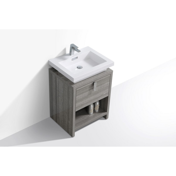 KubeBath L600 Levi 24 Inch Modern Bathroom Vanity w/ Cubby Hole